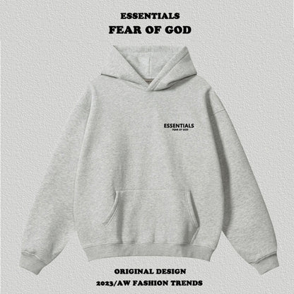 Essentials Letter Flocking Hoodie
