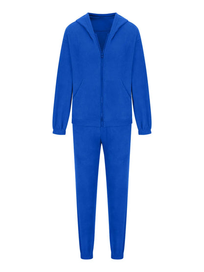 Zip Up Long Sleeve Hoodie and Joggers Set