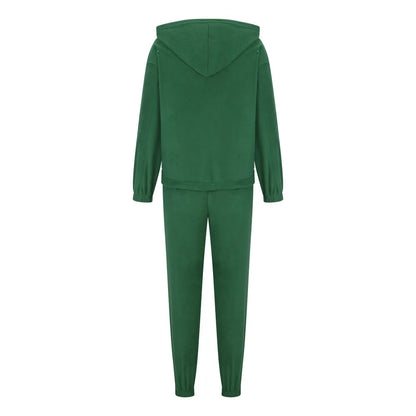 Zip Up Long Sleeve Hoodie and Joggers Set