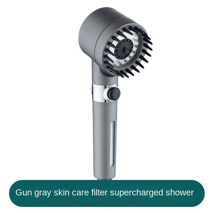 Supercharged Filter Spray Three-Speed Shower Nozzle Shower Shower Head Handheld Faucet