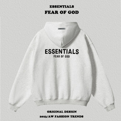 Essentials Letter Flocking Hoodie