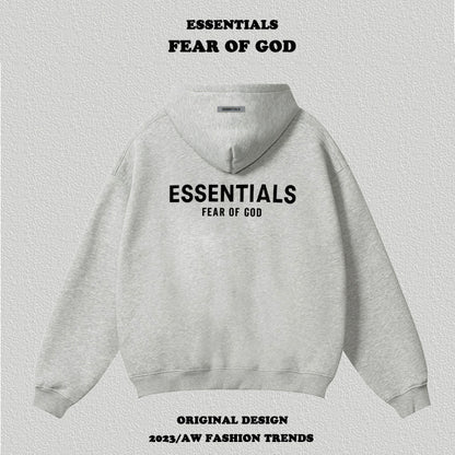 Essentials Letter Flocking Hoodie